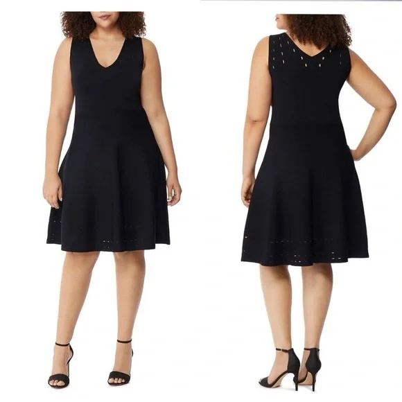 Rebel Wilson X Angels Womens Plus Pointelle Fit & Flare Party Dress 2X - Picture 1 of 8